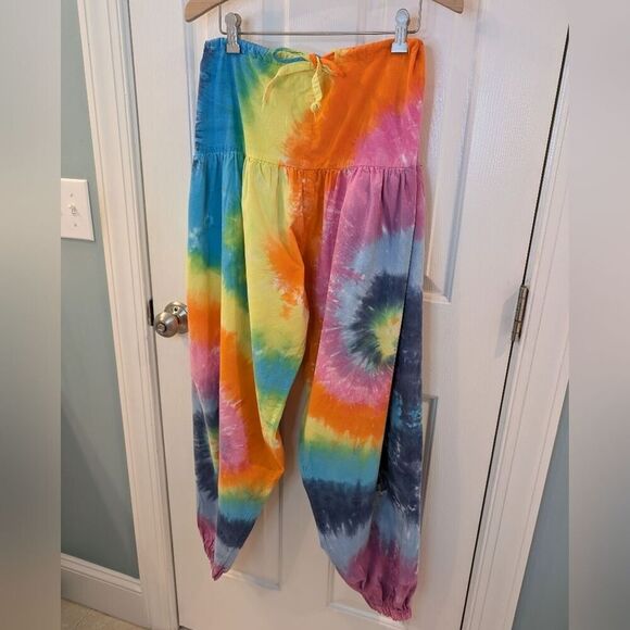 Vintage Tie Dye Parachute Pants One Size - Picture 14 of 14